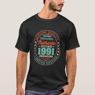 Authentic 1991 Birthday Limited Edition T-shirt