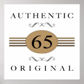 Authentic 65th Birthday Poster (Voorkant)