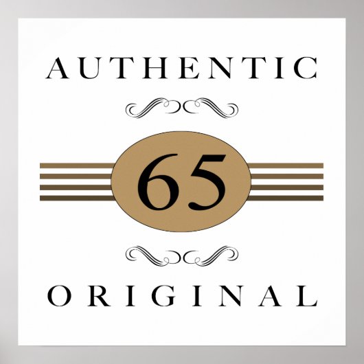Authentic 65th Birthday Poster (Voorkant)