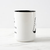 Authentic A - Gepersonaliseerde luxe lof Tweekleurige Koffiemok (Center)