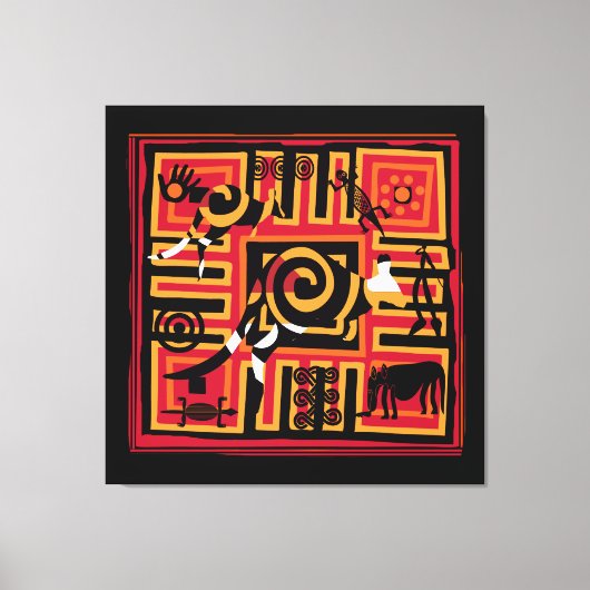 Authentic Aboriginal art Canvas Afdruk (Voorkant)