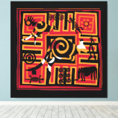 Authentic Aboriginal art Canvas Afdruk (Insitu (Houten vloer))