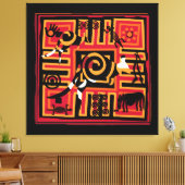 Authentic Aboriginal art Canvas Afdruk (Insitu (Woonkamer))