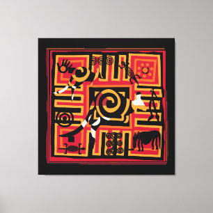 Authentic Aboriginal art Canvas Afdruk