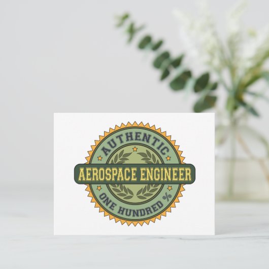 Authentic Aerospace Engineer Briefkaart (Staand voorkant)