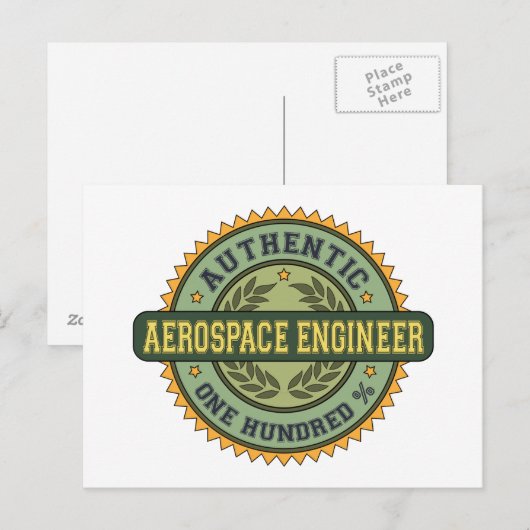 Authentic Aerospace Engineer Briefkaart (Voorkant / Achterkant)