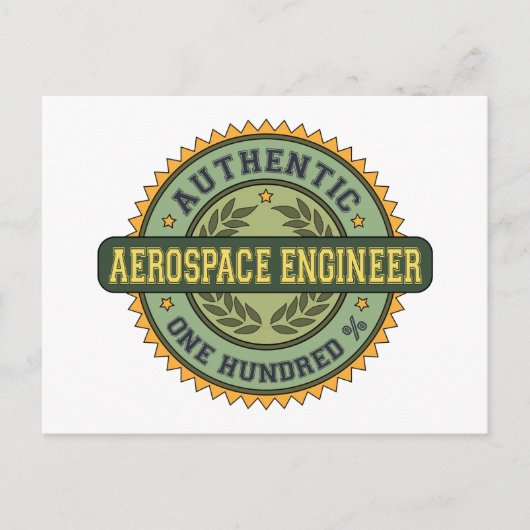 Authentic Aerospace Engineer Briefkaart (Voorkant)