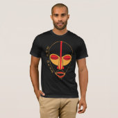 Authentic African Dan mask mannen T - shirt (Voorkant volledig)