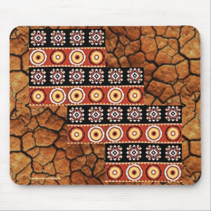 Authentic African Motifs Tribal Art Mousepad Muismat