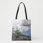 Authentic Alaska Gift Items - Alaska Mountains Tote Bag (Voorkant)