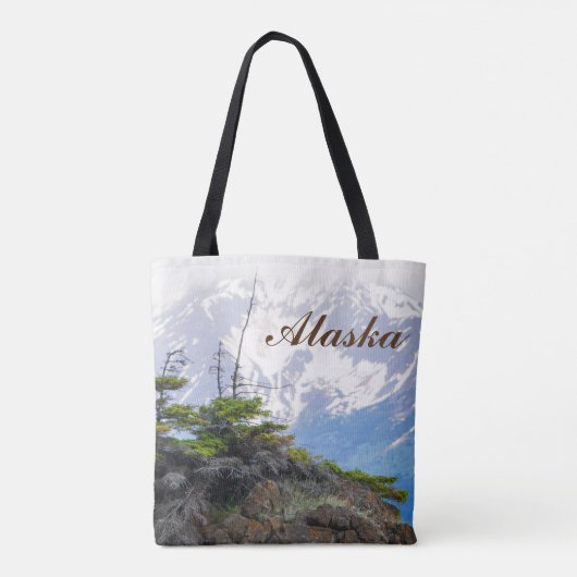 Authentic Alaska Gift Items - Alaska Mountains Tote Bag (Achterkant)