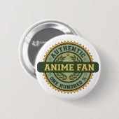 Authentic Anime Fan Ronde Button 5,7 Cm (Voorkant /achterkant)