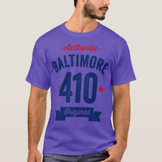 Authentic Baltimore 410 Area Code T-shirt
