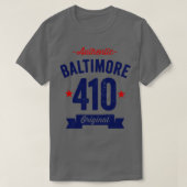 Authentic Baltimore 410 Area Code T-shirt (Design voorkant)