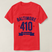 Authentic Baltimore 410 Area Code T-shirt (Design voorkant)
