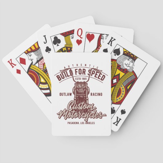 Authentic bouwt voor snelheid pokerkaarten (Achterkant)