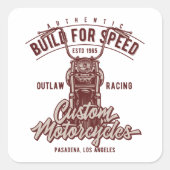 Authentic bouwt voor snelheid vierkante sticker (Voorkant)