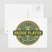 Authentic Bridge Player Briefkaart (Voorkant / Achterkant)
