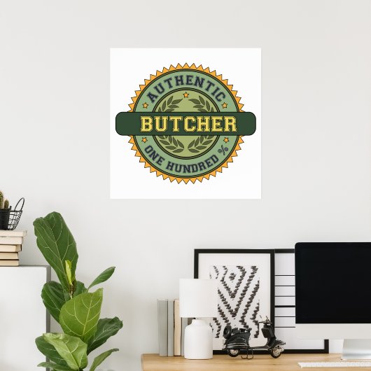 Authentic Butcher Poster (Thuiskantoor)