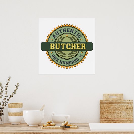 Authentic Butcher Poster (Keuken)