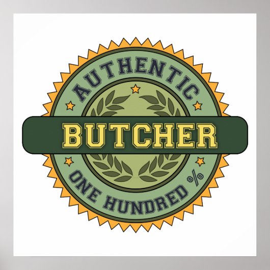 Authentic Butcher Poster (Voorkant)