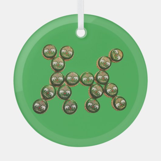 ​🐶 Authentic Chang Beer Cap Dog Glas Ornament (Voorkant)