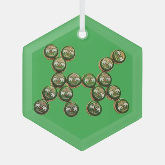 ​🐶 Authentic Chang Beer Cap Dog Glas Ornament (Voorkant)