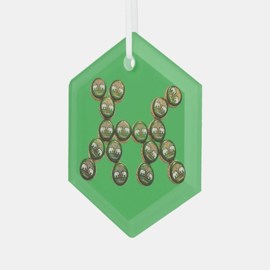 ​🐶 Authentic Chang Beer Cap Dog Glas Ornament (Voorkant links)