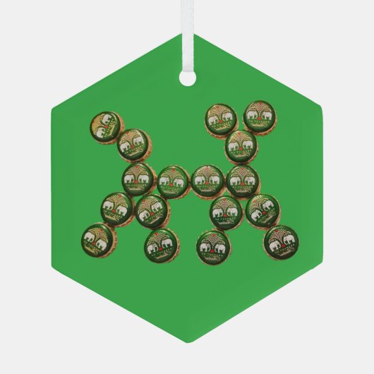 ​🐶 Authentic Chang Beer Cap Dog Glas Ornament (Achterkant)