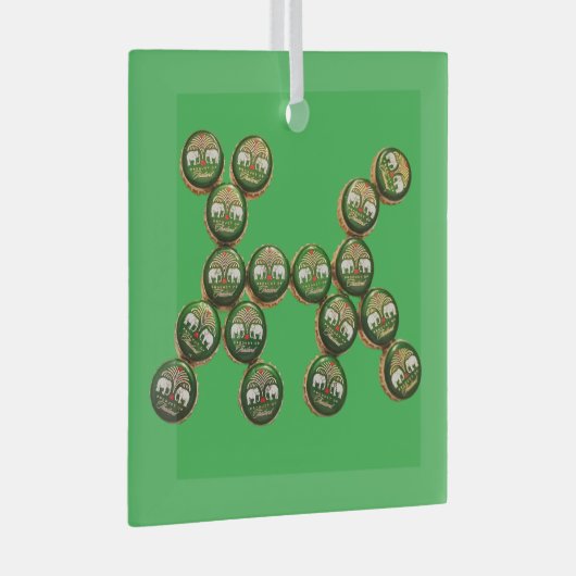 ​🐶 Authentic Chang Beer Cap Dog Glas Ornament (Voorkant Rechts)