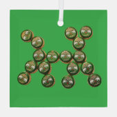 ​🐶 Authentic Chang Beer Cap Dog Glas Ornament (Achterkant)