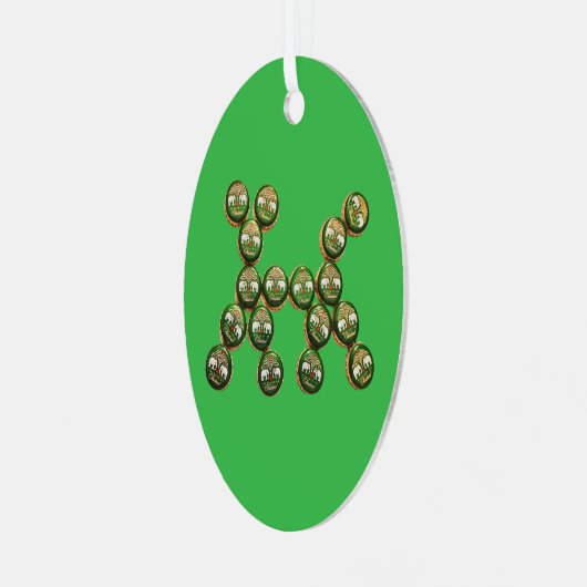 ​🐶 Authentic Chang Beer Cap Dog Metalen Ornament (Voorkant links)