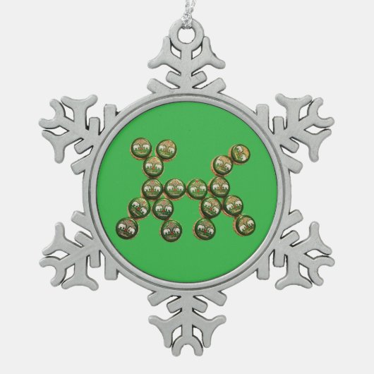 ​🐶 Authentic Chang Beer Cap Dog Tin Sneeuwvlok Ornament (Voorkant)