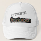 Authentic Clan Buchanan Scottish Tartan Name Trucker Pet (Voorkant)