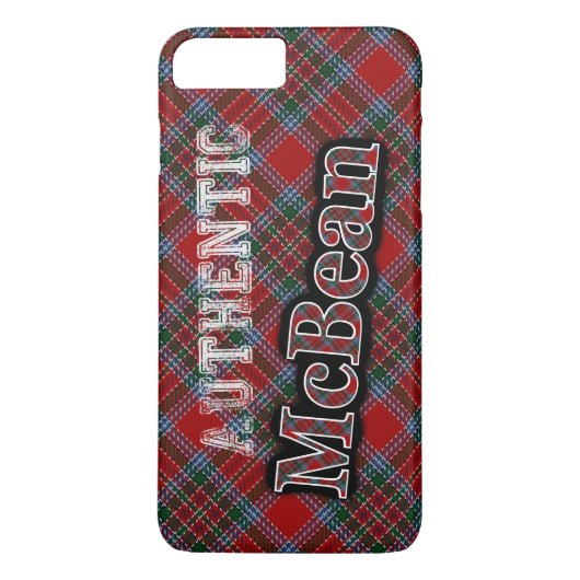 Authentic Clan McBean Scottish Tartan Design Case-Mate iPhone Case (Achterkant)