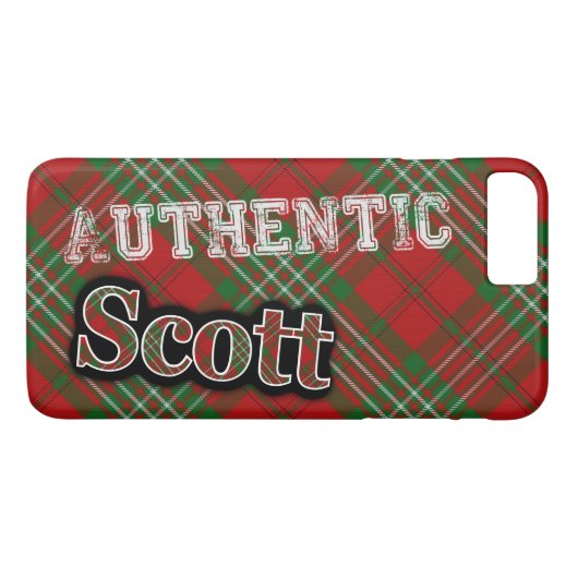 Authentic Clan Scott Scottish Tartan Design Case-Mate iPhone Case (Achterkant (Horizontaal))