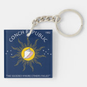 Authentic Conch Republic AVOID FAKES Sleutelhanger (Achterkant)