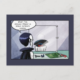 Authentic Dracula Makeup Briefkaart