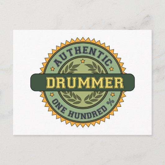 Authentic Drummer Briefkaart (Voorkant)