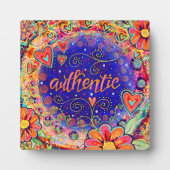 "Authentic" ÉÉN WORD-inspiratieplaque Fotoplaat (Voorkant)