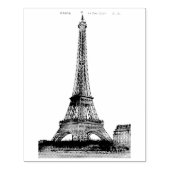 Authentic Eiffel Tower Foto Post Kaart Kunststempe Rubberstempel (Afrduk)