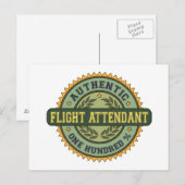 Authentic Flight Attendant Briefkaart (Voorkant / Achterkant)