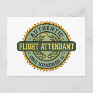 Authentic Flight Attendant Briefkaart