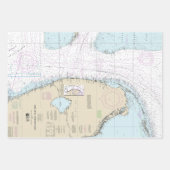 Authentic Florida Nautical Charts Boating Inpakpapier Vel (Voorkant 2)