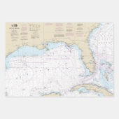 Authentic Florida Nautical Charts Boating Inpakpapier Vel (Voorkant)