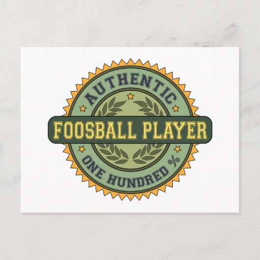 Authentic Foosball Player Briefkaart (Voorkant)