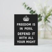 Authentic Freedom Is In Peril Best Price Custom Briefkaart (Staand voorkant)