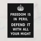 Authentic Freedom Is In Peril Best Price Custom Briefkaart (Voorkant)