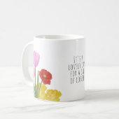 Authentic Hand Drawn Water Colored Flowers Koffiemok (Voorkant links)