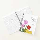 Authentic Hand Drawn Water Colored Flowers Notitieboek (Binnen)